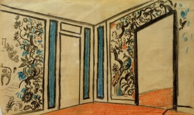 Progetto per il salone da tè Worringer da August Macke